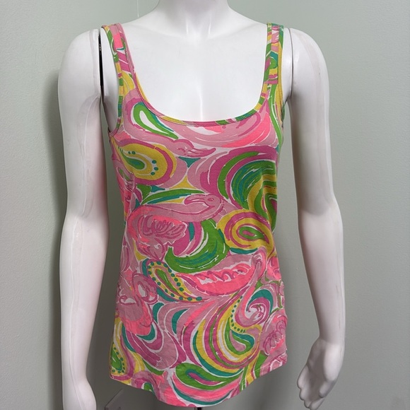 Lilly Pulitzer tabbie flamingo tank - Picture 3 of 7